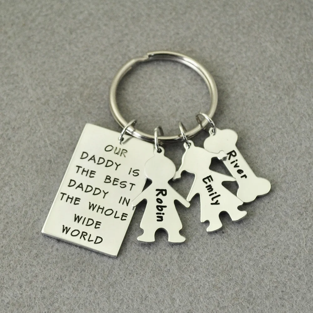 Personalized Key Chain, Custom Daddy Key Chains, Personalised Daddy Keyring, Custom Names, Gift for Daddy, Fathers Day Gift Personalized Key Chain, Custom Daddy Key Chains, Personalised Daddy Keyring, Custom Names, Gift for Daddy, Fathers Day Gift