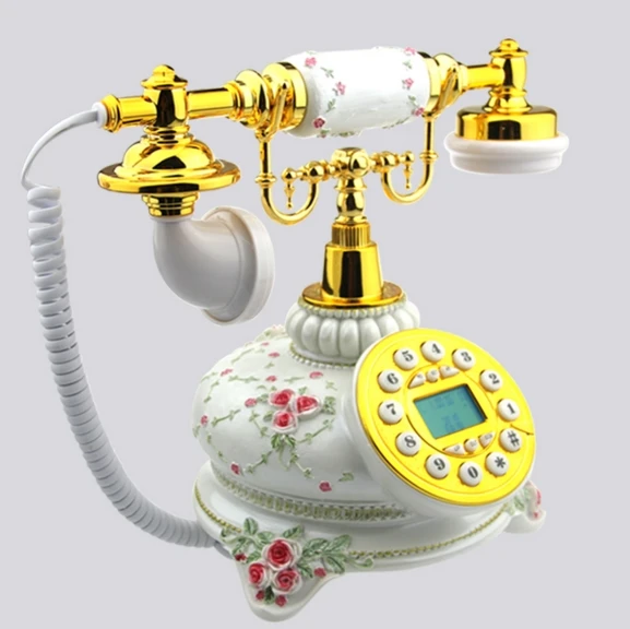 GD-302A винтажный телефон модный античный деревенский телефон Синяя подсветка/громкой связи/идентификатор звонящего