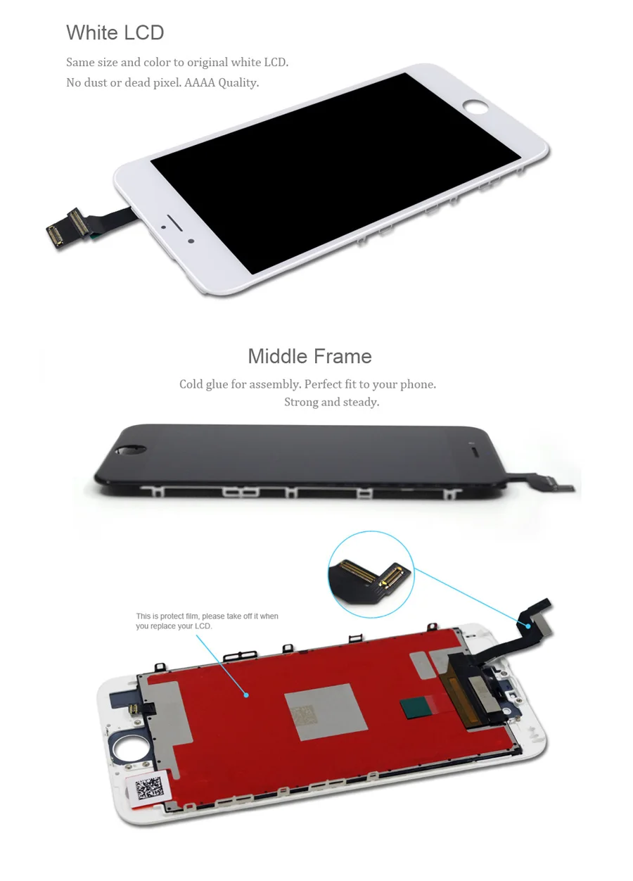 Gpadparts AAA+ экран для iPhone 5S i6 lcd ремонт iPhone 6s 6s plus lcd iPhone 7 сенсорный 3D дисплей дигитайзер полная сборка