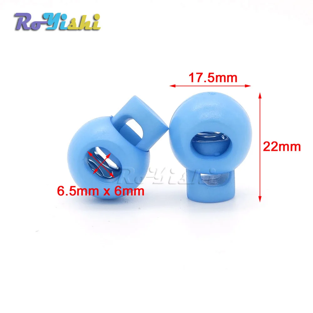 12pcs/pack Colorful Ball Cord Lock End Stops Round Toggle Stopper for Sport Cloth Bag Accessories