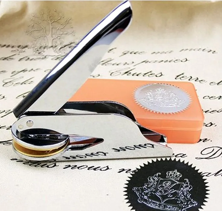 

New Design Your Own Custom Picture Logo Letter Personalized Embosser Stamp