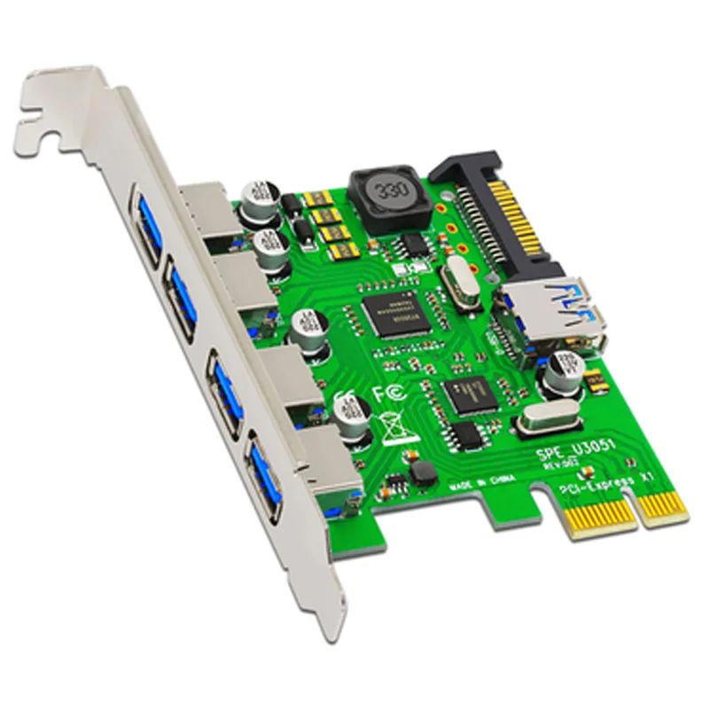 H1111Z добавить на карты 5 портов USB 3 0 PCI e Расширение PCIE адаптер E Express X1 контроллер