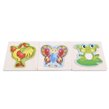 

Cartoon Animal Frog Butterfly Jigsaw Puzzles Popular Toy Cognition 3D Puzzle Games Toys For Children