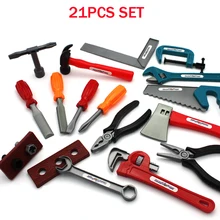 21 шт. для мальчиков Инструменты для ремонта ролевые игры экологический пластик инженерное техническое обслуживание Набор игрушек для детей подарочный инструмент