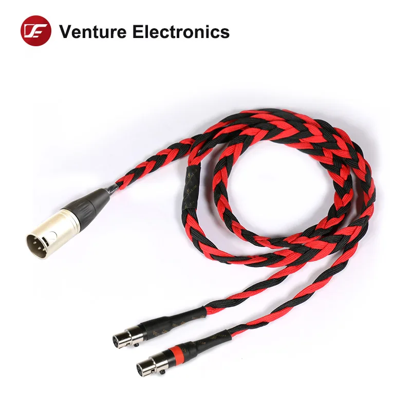 Venture Electronics базовый черный 4 контактный сбалансированный кабель для наушников MINI