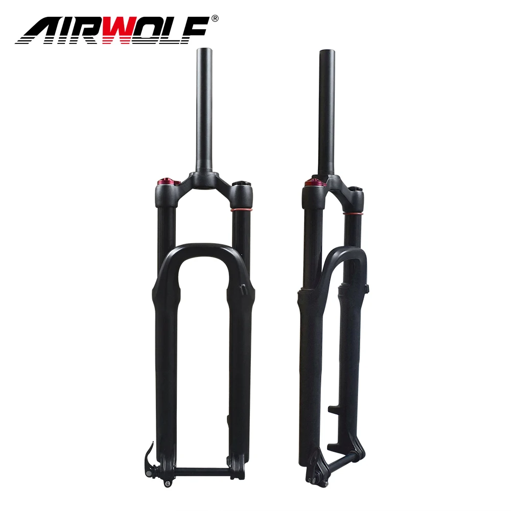 

Airwolf Straight pipe 27.5er mountain bike fork MTB Full Suspension Fork thru axle disk brake aluminum Alloy mtb Suspension Fork