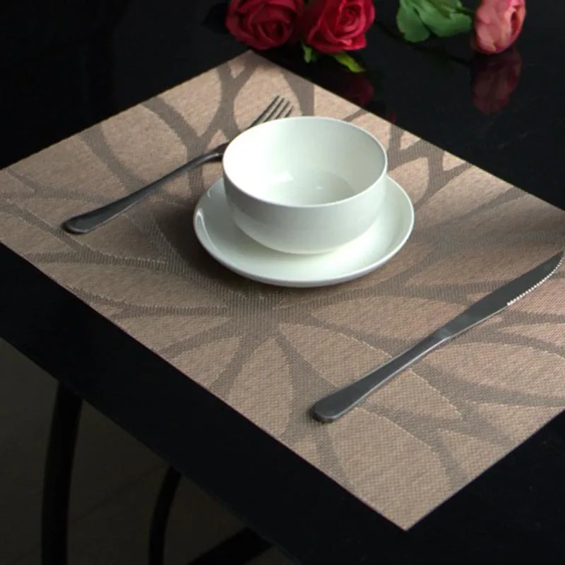 New Arrival Pvc Placemat Dining Table Mats Western Bottle Design Pvc Placemat Dining Table Mats