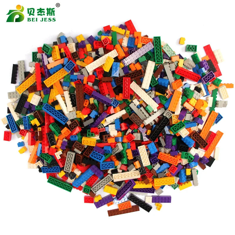 BEI JESS 300Pcs Creative DIY City Building Blocks Educational Toys For Children G 10 Color Compatible Brand