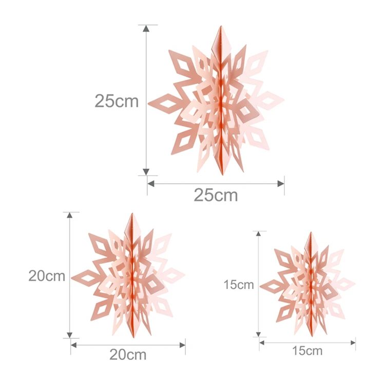 FENGRISE 3D Снежинка подвеска рождественские подвесные орнаменты Счастливого Рождества Декор дерево снежинки Рождественский Декор элемент Ремесла