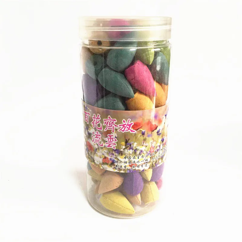 Natural Floral Incense Cones Colorful Fragrance Scent Tower Incense Mixed Scent Aromatherapy Fresh Air Aroma Spice (1)
