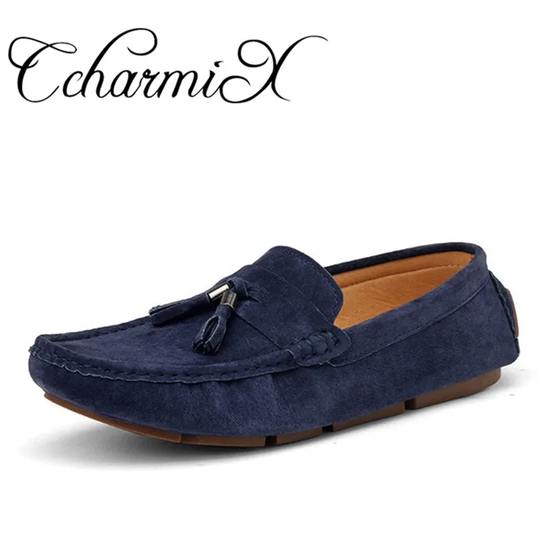 CcharmiX Plus Size 45 Mens Casual Shoes Tassel Style Suede Leather Loafers Slip On Men Moccasins Man Fashion Loafers Boat Shoes цена CcharmiX Plus Size 45 Mens Casual Shoes Tassel Style Suede Leather Loafers Slip On Men Moccasins Man Fashion Loafers Boat Shoes цены онлайн