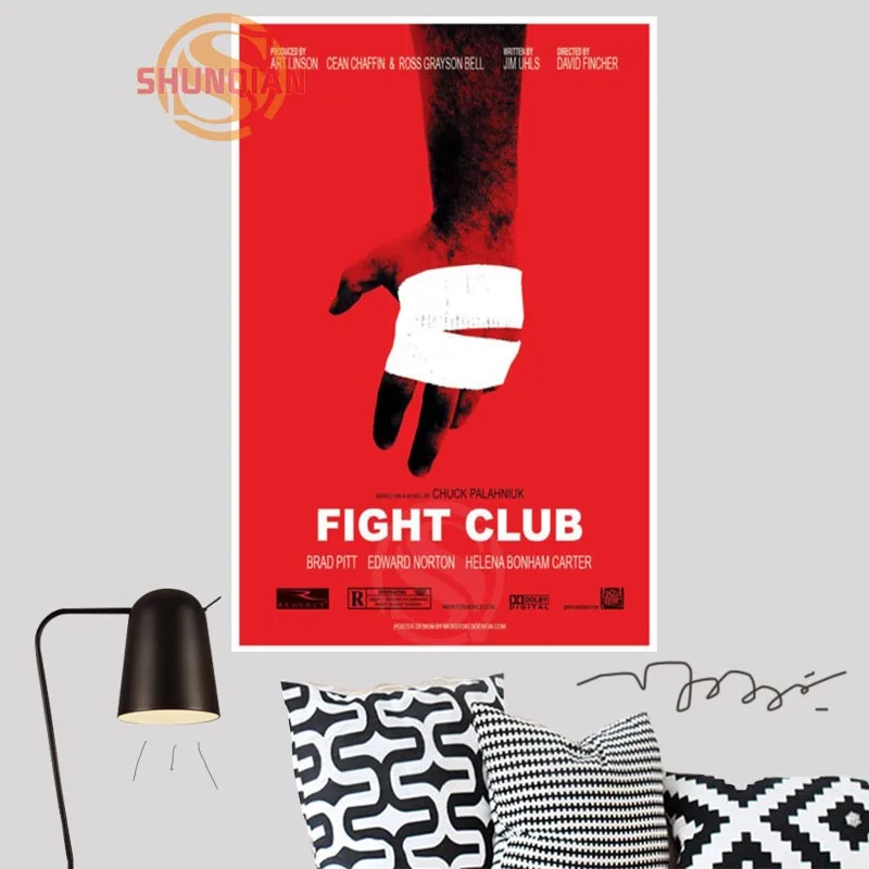 

Custom fight club Canvas Silk Fabric Poster Custom wall poster Print Silk Fabric for Home Decor H0329Q17
