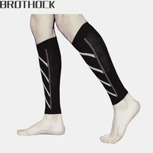 Brothock-Calcetines deportivos de compresión para correr de noche, medias fluorescentes de nailon para baloncesto