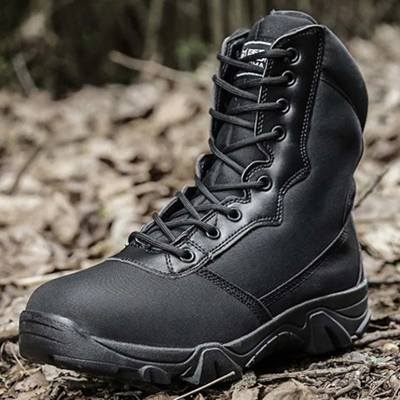 

Military Tactical Boots Men Hunting Boots Waterproof Army Combat Boots Walking Snow Training Boots Black Hiking Mountain Shoes