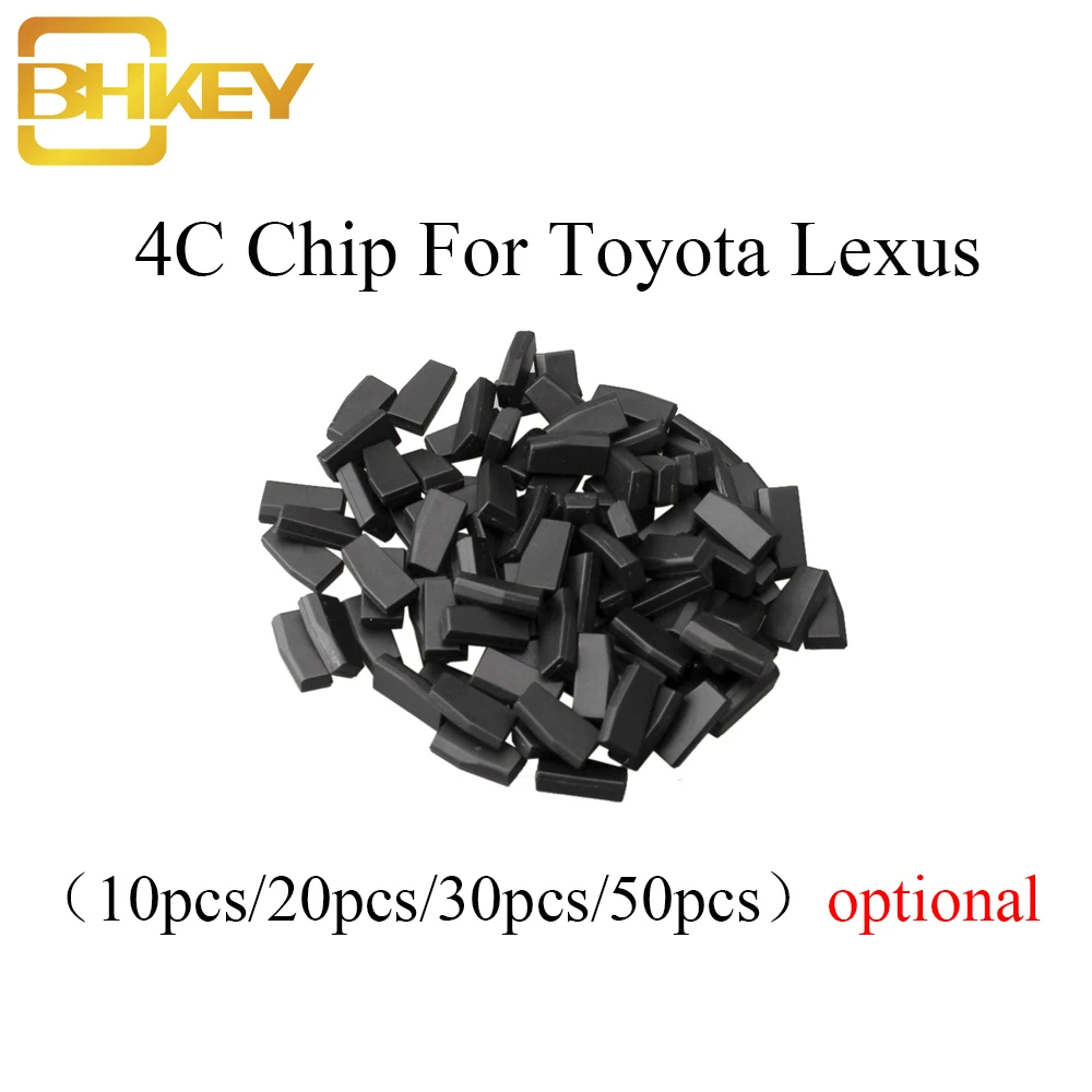 

BHKEY 10X 20X ID 4C Blank Chip Not Coded ID4C For Toyota Camry Prado Corolla Crown Ford