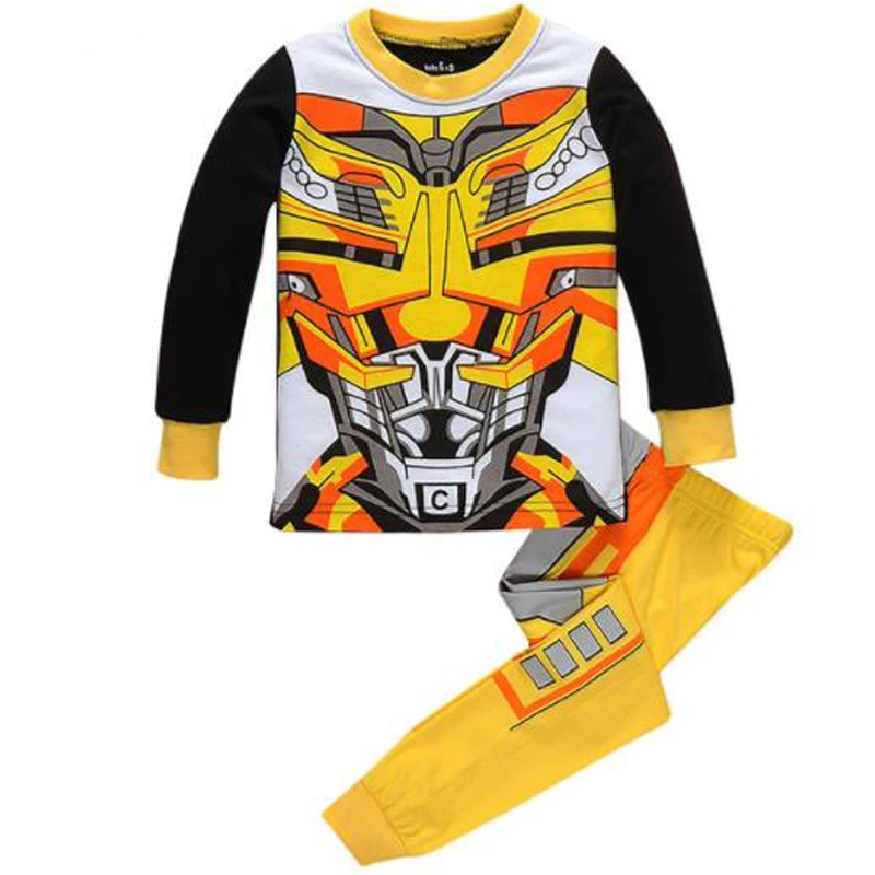 Спортивный костюм «Человек-паук» для маленьких мальчиков; Рождественский спортивный костюм из 2 предметов; комплекты одежды для детей; блузка; рубашка; пижамный комплект со штанами - Цвет: Yellow