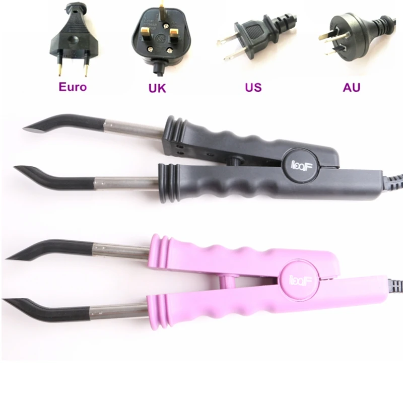 1 Piece Flat Tip Hair Extension Iron Connector For Install Keratin Hair Extensions With Euro/US Plug