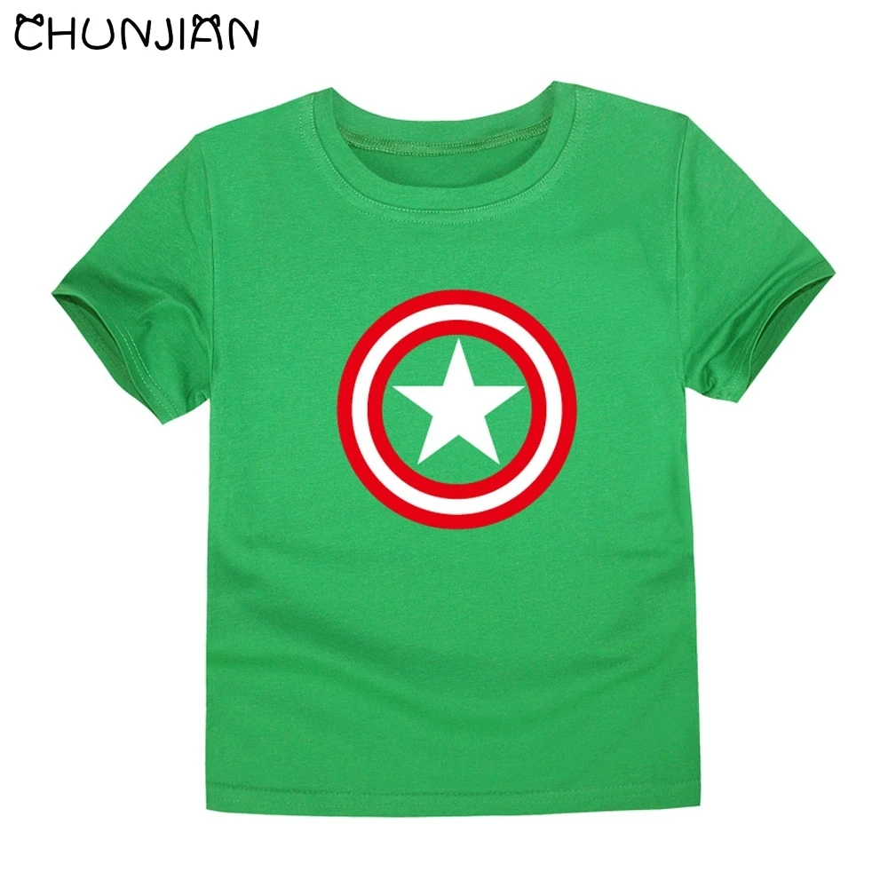 

summer new arrival boys captain american hero boys t shirts t-shirt boy kids cotton tops children clothing for 2-14T
