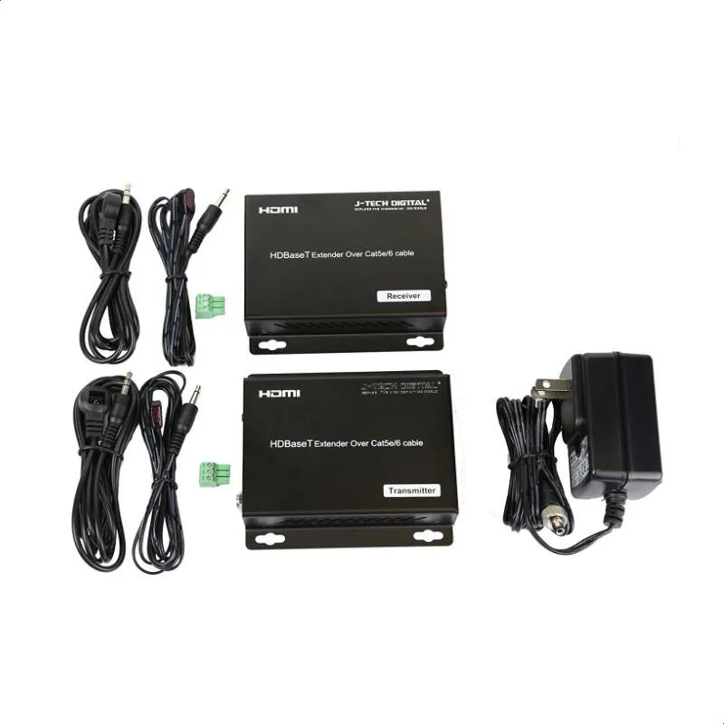 

4096x2160@60Hz HDBaseT Extender 4K HDMI POE Extender 100m Over UTP/STP Cat5e/6 Cable HDMI 2.0 & HDCP 2.2 With IR & RS232 Control