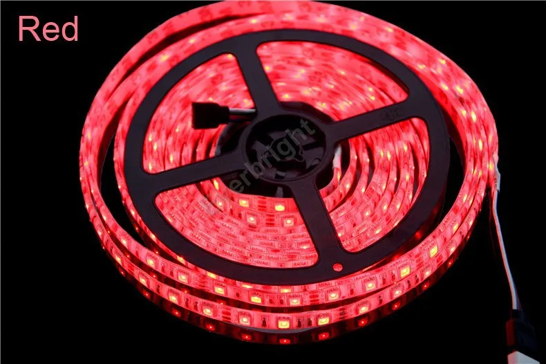 Светодиодные ленты 5050 DC12V 60leds/M 5 м/лот Гибкая светодиодная RGB 5050 Светодиодные ленты