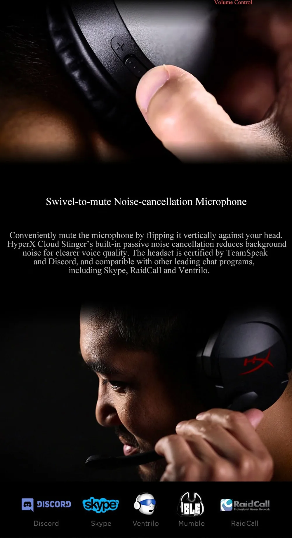 Kingston HyperX Cloud Stinger Auriculares Headphone Steelseries Gaming Headset with Microphone Mic For PC PS4 Xbox Mobile Device (8)