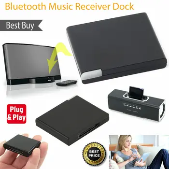 

30 Pin Bluetooth 4.1 A2DP Music Audio Receiver Stereo Adapter For Bose Sounddock