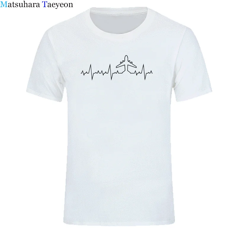 print t shirt Heartbeat Plane Pilot Funny Print T Shirt Men Short Sleeve Cotton Plane Driver T-shirts Mens Clothing Camisetas print t shirt Heartbeat Plane Pilot Funny Print T Shirt Men Short Sleeve Cotton Plane Driver T-shirts Mens Clothing Camisetas