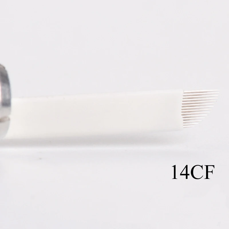 

500pcs/lot 14 pin Microblading Needles Permanent Makeup Eyebrow Lip Tattoo Blade Accessories For Manual Tattoo Pen Machine