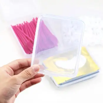 

Plastic Transparent Square Fake Eyelash Storage Box Tweezer Jewelry Display Case New Arrival