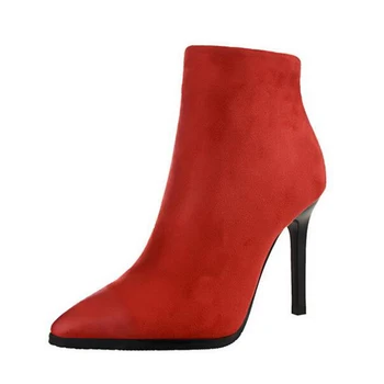 

Nice New Women Boots Sexy High Heels Platform Ankle Boots For Women Botas Femininas Thin Heel Night Retro High Heel Boots Z255