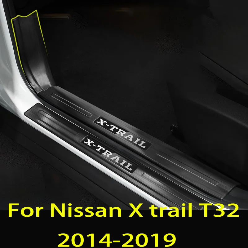Для Nissan X trail T32 2014 2019 автомобильный порог Добро пожаловать педали из нержавеющей