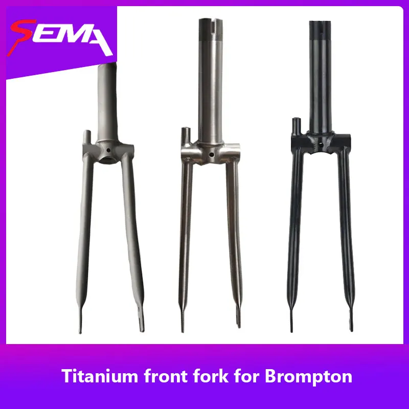 

Bicycle fork for bromtpon bike 285g titanium front fork good strength and hardness fork can custom popular parts