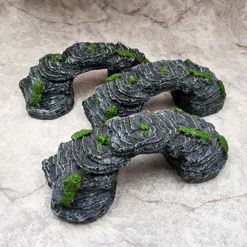 

Resin Aquarium Turtle Balcony Climbing Platform Handicraft Stone Bridge Tank Landscape Aquarium Decoration