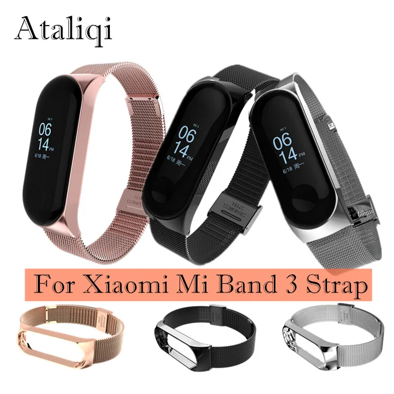 

Mi Band 3 Wrist Strap Metal Screwless Stainless Steel For Xiaomi Mi Band 3 Strap Bracelet Mi Band 3 Pulseira Wristbands