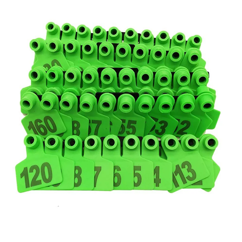 

100 pcs Laser With The Word Pig Ear Signage Pig Cattle Sheep Identification Number Sows Ear Plate