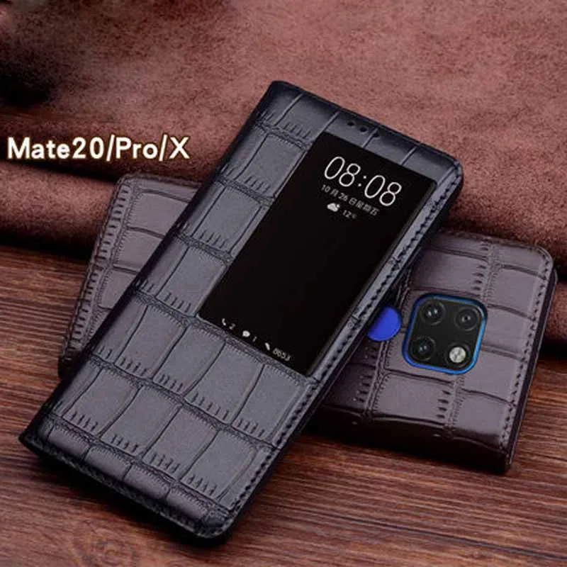 

Genuine Leather back case cover For Huawei Mate 20 Pro 20Pro Mate 20 Mate 20X coque capas flip case shell cover Mate20 mate20x