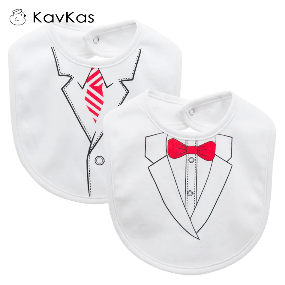 Kavkas Cotton Baby Bandana Bibs Babador Feeding Smock Infant Burp Cloths Cartoon Saliva Towel Baby Eating Accessory Soft Stuff