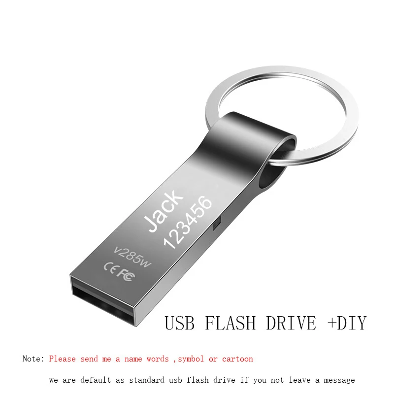 Флэш-накопитель USB HP 64 ГБ 32 ГБ Металлический USB-логотип DIY Цветок дракона Скорпион Мини-ручка с флеш-памятью 16 ГБ Флэш-кар - Цвет: V285W-DIY
