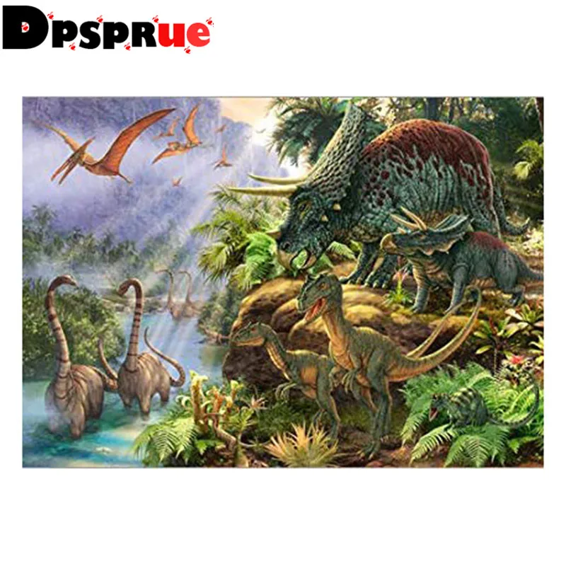 Dpsprue Full Square/Round 5D Diy Diamond Painting Cross Stitch &quotAnimals &quot 3D Embroidery Mosaic Home Decor Gift D011 | Дом и сад