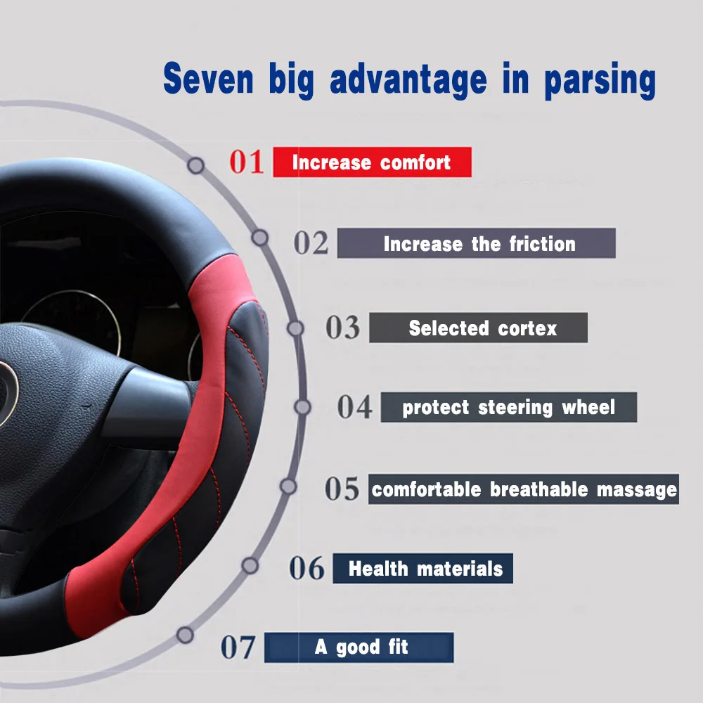 leather steering wheel cover