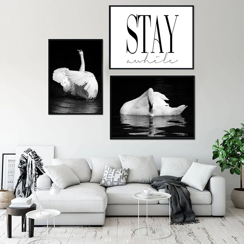 Affiche De Cygne Blanc Et Noir Elegante De Style Nordique Pour Decoration De Maison Aliexpress Affiche De Cygne Blanc Et Noir Elegante De Style Nordique Pour Decoration De Maison Aliexpress