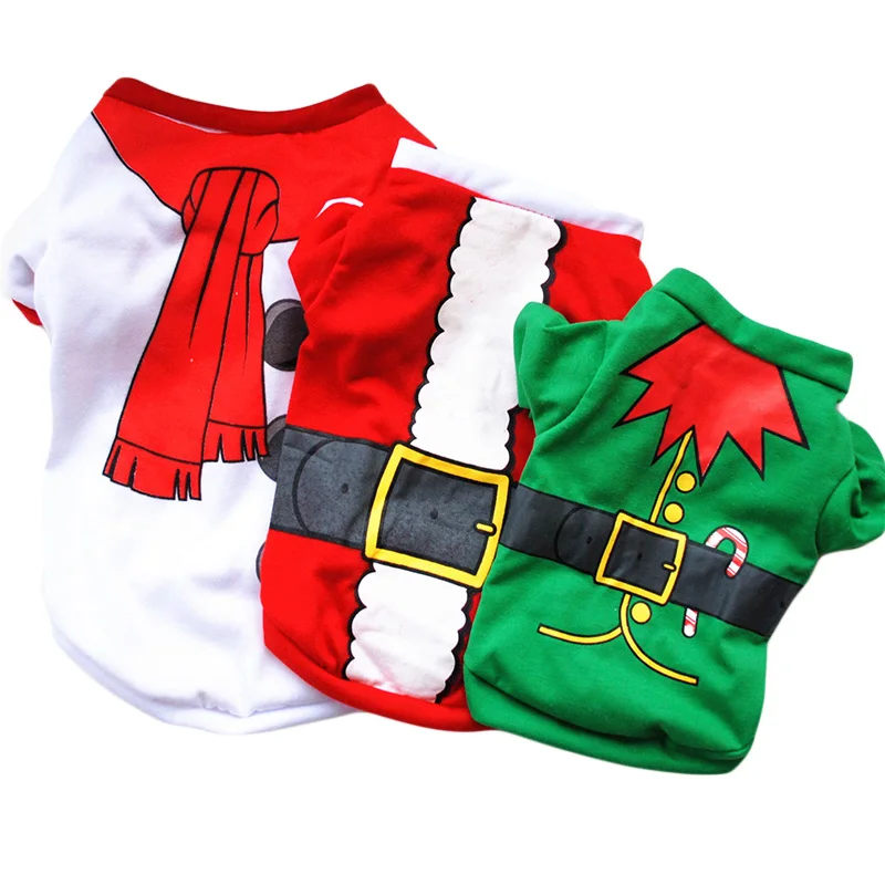 

Pet Dog Christmas Clothes Costume Winter Warm Cute Cartoon Xmas Coat For Puppy