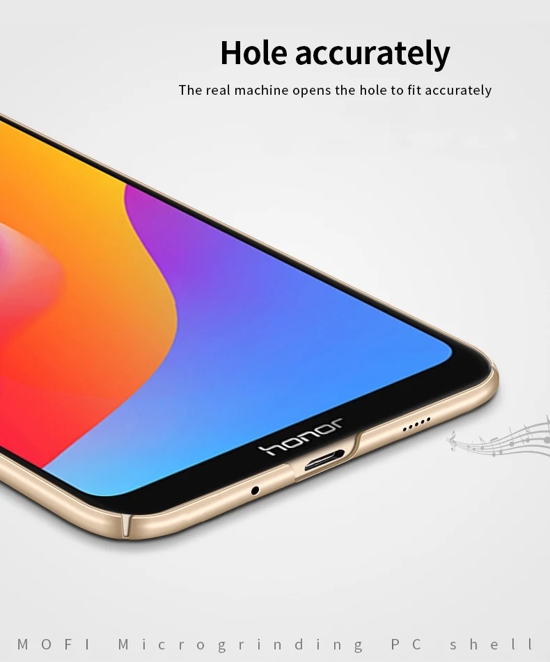 Для Huawei Honor 8 S чехол MOFI для Huawei Honor 8 S Жесткий поликарбонатный чехол-крышка полное покрытие чехол для Honor 8 S крышка ультра тонкий матовый чехол