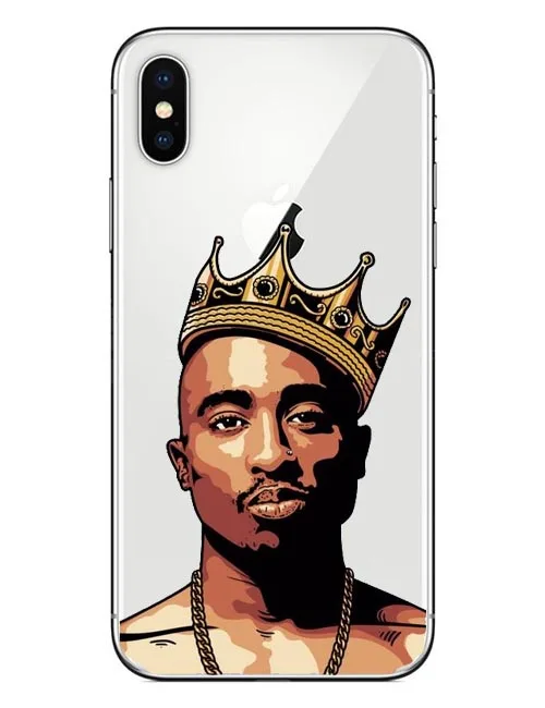 2Pac Tupac Amaru Shakur Makaveli мягкий прозрачный ТПУ чехол для телефона для iphone 4 5 6 7 8 Plus X XR XMax Coque Capa - Цвет: TPU