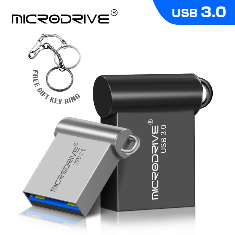 USB 3,0, карта памяти, 16 ГБ, 32 ГБ, 64 ГБ, 128 ГБ, супер мини металлический usb флеш-накопитель, маленький флеш-накопитель, u-диск с цепочкой для ключей
