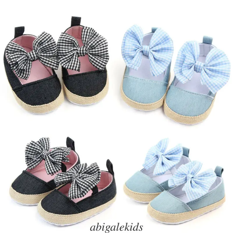 Для малыша; на каждый день обувь для маленьких девочек детская обувь, Новорожденные Детские Мягкая подошва, с бантом тапочки для малышей