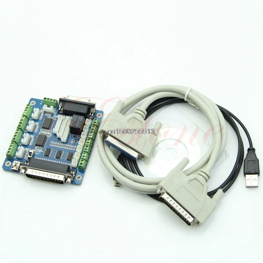 Плата интерфейса адаптер для шагового двигателя + USB DB25 Кабель 5 осей CNC Breakout|axis cnc
