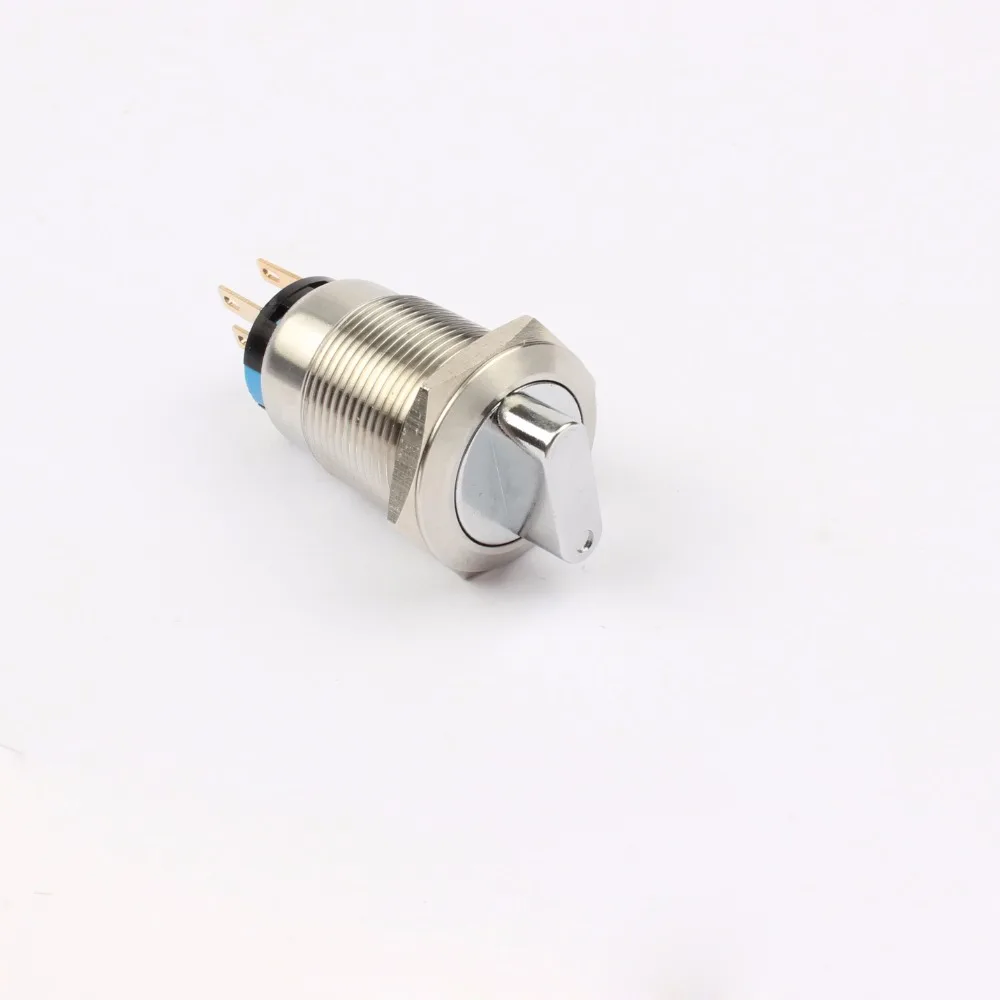 Кнопочный переключатель из нержавеющей стали поворотная 3 позиционная кнопка 19