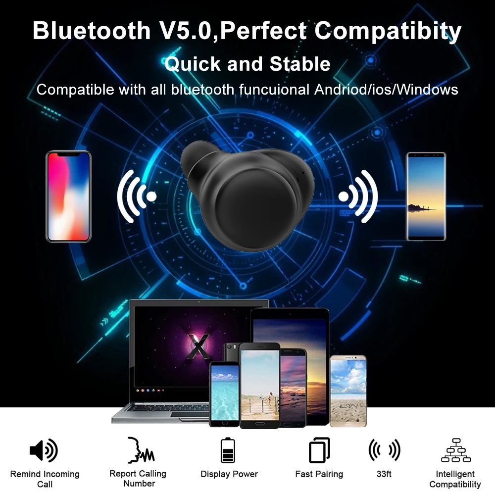 XGODY 2019 A5 наушники вкладыши TWS True Беспроводной новый Bluetooth 5 0 гарнитура С микрофоном