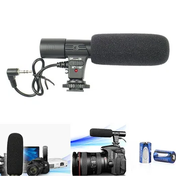 

Video Microphone Interview Recording Vlog Mic for DSLR Camera Nikon Canon/Phones JR Deals